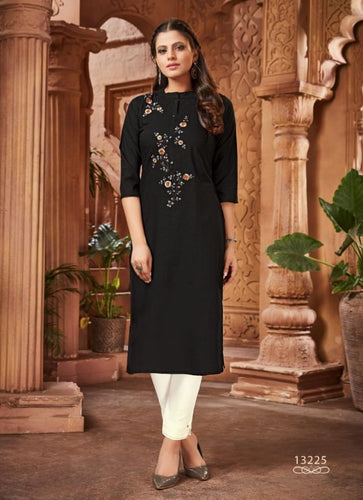 Black Georgette Indian Ethnic kurti with dupata