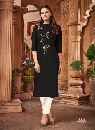 Black Georgette Indian Ethnic kurti with dupata
