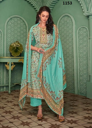 Aqua Georgette Indian women's salwar kameez with dupatta ready to wear
