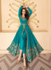 Aqua Georgette Indian women's salwar kameez with dupatta ready to wear