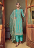 Aqua Georgette Indian women's salwar kameez with dupatta ready to wear