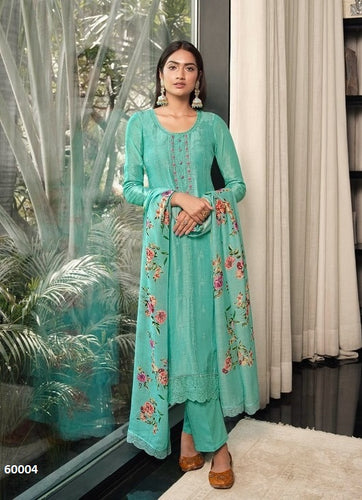 Aqua Georgette Indian women's salwar kameez with dupatta ready to wear