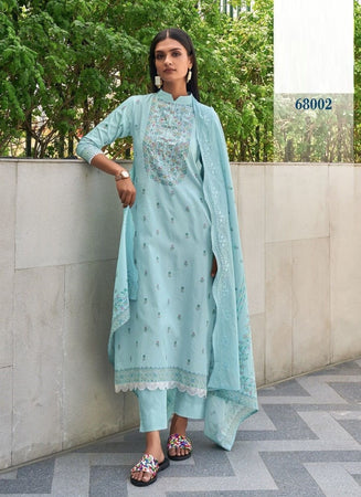 Aqua Georgette Indian women's salwar kameez with dupatta ready to wear