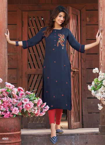 Black Georgette Indian Ethnic kurti with dupata