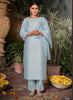 Aqua Georgette Indian women's salwar kameez with dupatta ready to wear