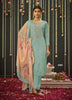 Aqua Georgette Indian women's salwar kameez with dupatta ready to wear