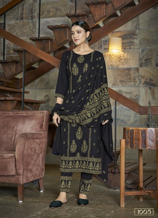 Black Georgette Indian women's salwar kameez with dupatta ready to wear