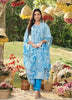 Aqua Georgette Indian women's salwar kameez with dupatta ready to wear
