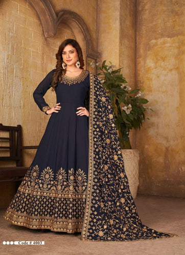 Black Georgette Indian women's salwar kameez with dupatta ready to wear