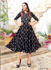 Black Georgette Indian Ethnic kurti with dupata