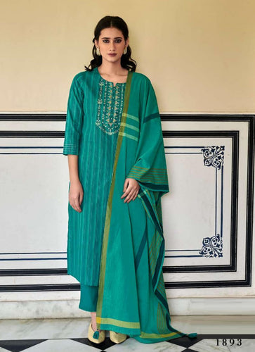 Aqua Georgette Indian women's salwar kameez with dupatta ready to wear