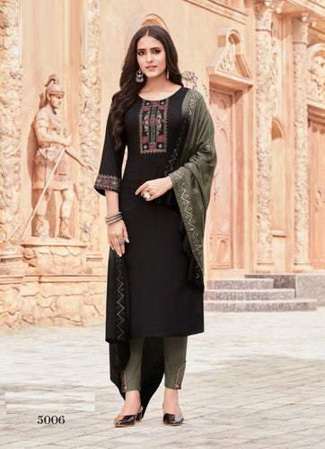Black Georgette Indian women's salwar kameez with dupatta ready to wear