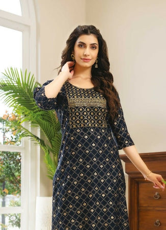 Black Georgette Indian Ethnic kurti with dupata