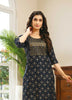 Black Georgette Indian Ethnic kurti with dupata