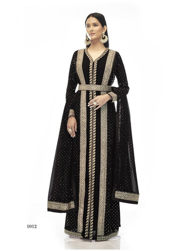 Black Georgette Indian women's salwar kameez with dupatta ready to wear