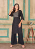 Black Georgette Indian Ethnic kurti with dupata