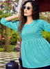 Aqua Georgette Indian Ethnic kurti with dupata