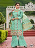 Aqua Georgette Indian women's salwar kameez with dupatta ready to wear