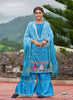 Aqua Georgette Indian women's salwar kameez with dupatta ready to wear