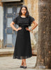Black Georgette Indian Ethnic kurti with dupata