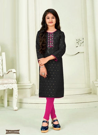 Black Georgette Indian Ethnic kurti with dupata