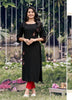 Black Georgette Indian Ethnic kurti with dupata