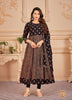 Black Georgette Indian Ethnic kurti with dupata