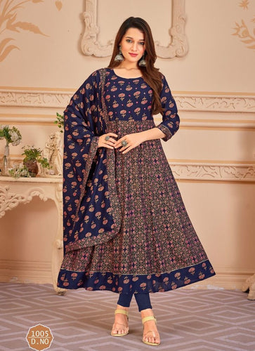 Black Georgette Indian Ethnic kurti with dupata