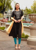 Black Georgette Indian Ethnic kurti with dupata