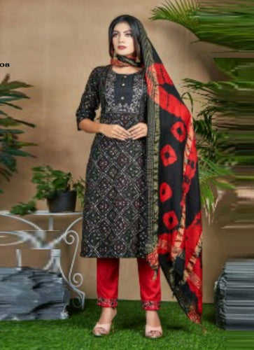 Black Georgette Indian women's salwar kameez with dupatta ready to wear
