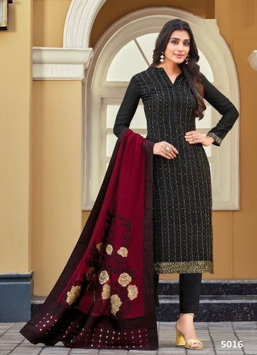 Black Georgette Indian women's salwar kameez with dupatta ready to wear
