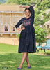 Black Georgette Indian Ethnic kurti with dupata
