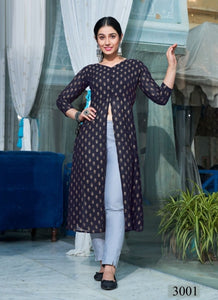 Black Georgette Indian Ethnic kurti with dupata