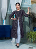 Black Georgette Indian Ethnic kurti with dupata