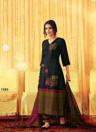 Black Georgette Indian women's salwar kameez with dupatta ready to wear
