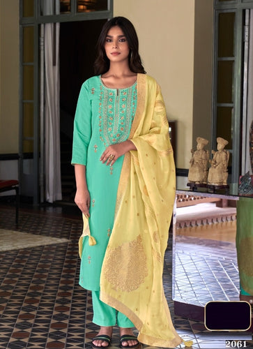 Aqua Georgette Indian women's salwar kameez with dupatta ready to wear