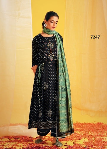 Black Georgette Indian women's salwar kameez with dupatta ready to wear