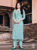 Aqua Georgette Indian Ethnic kurti with dupata