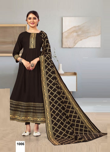 Black Georgette Indian Ethnic kurti with dupata