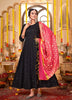Black Georgette Indian Ethnic kurti with dupata