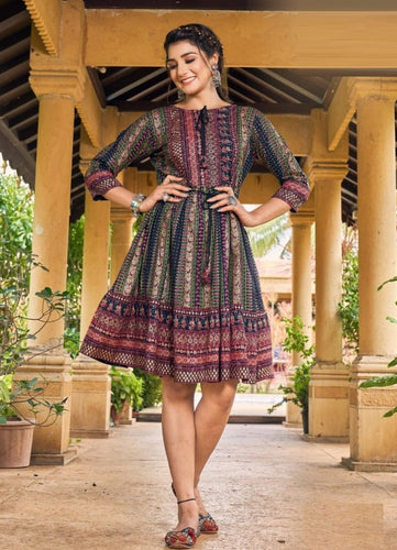 Black Georgette Indian Ethnic kurti with dupata
