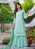 Aqua Georgette Indian women's salwar kameez with dupatta ready to wear
