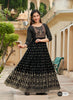 Black Georgette Indian Ethnic kurti with dupata