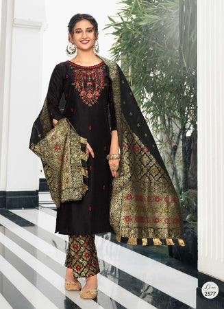 Black Georgette Indian women's salwar kameez with dupatta ready to wear