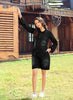Black Georgette Indian Ethnic kurti with dupata