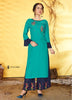 Aqua Georgette Indian Ethnic kurti with dupata