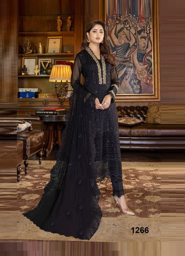 Black Georgette Indian women's salwar kameez with dupatta ready to wear