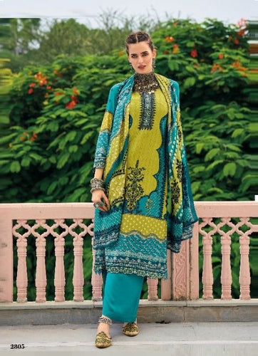 Aqua Georgette Indian women's salwar kameez with dupatta ready to wear