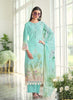 Aqua Georgette Indian women's salwar kameez with dupatta ready to wear