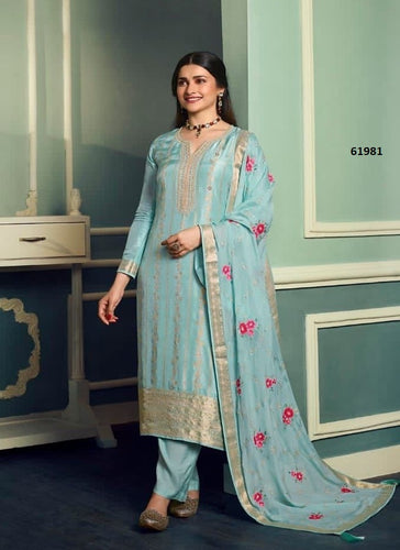 Aqua Georgette Indian women's salwar kameez with dupatta ready to wear